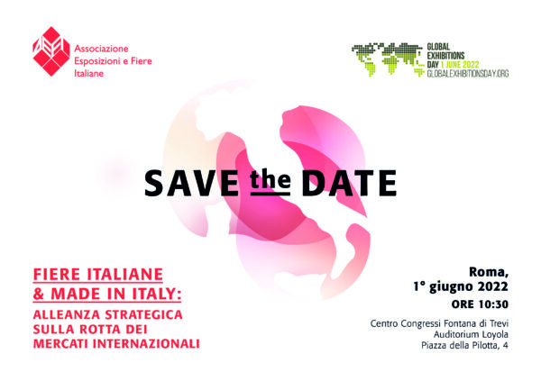 Save the date: Giornata mondiale delle Fiere - Roma, mercoledì 1 giugno