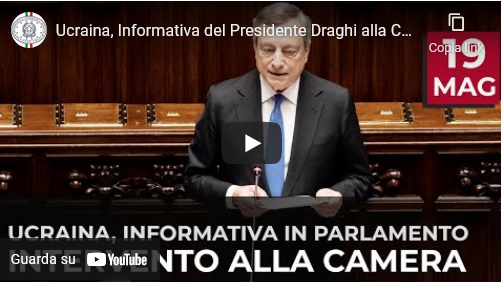 Ucraina, informativa del Presidente Draghi in Parlamento