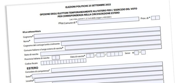 Elezioni politiche 2022 - Temporaneamente all'estero: il modulo per l’opzione anche sul sito del Viminale