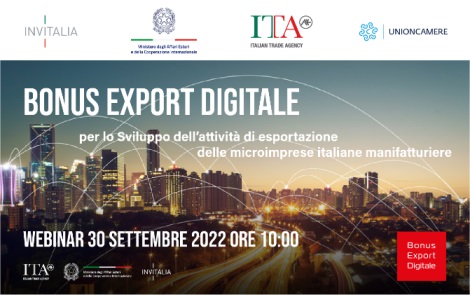 "Bonus per l'Export Digitale": domani il webinar di Unioncamere Ice e Farnesina