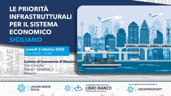 Save the Date: 3 ottobre 2022 – Evento Le priorita’ infrastrutturali per il Sistema Economico Siciliano