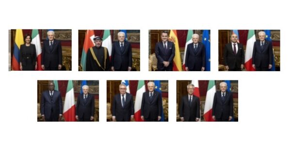 Il Presidente Mattarella riceve 7 nuovi Ambasciatori