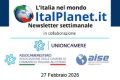 Newsletter settimanale ItalPlanet – 27 Febbraio 2026